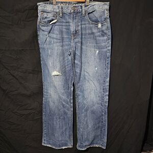 GUC Men's American Eagle Distressed 34x32 Blue Jeans